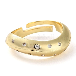Регулируемые кольца из латуни с микропаве из циркония RJEW-K266-16B-G