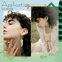 20 шт. 2-х цветная фурнитура для сережек-клипс из нержавеющей стали 304 STAS-UN0039-97