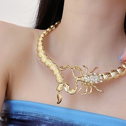 Ожерелья-чокеры в стиле панк со скорпионом из сплава и кристаллов со стразами FS-WGD5C30-01