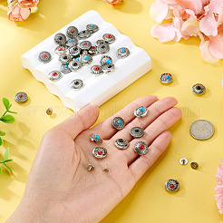 36 шт. 9-х стилевых декоративных заклепок из сплава BUTT-SW0001-02