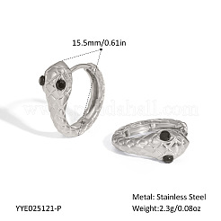 Элегантные серьги-кольца из нержавеющей стали в форме змеи ZH3704-2