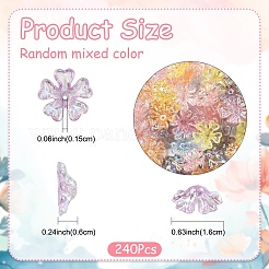 240шт 6 цвета покрытия акриловых бусин&nbsp;OACR-YW0003-94