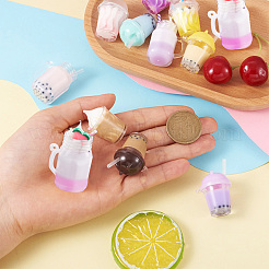 30 шт. 15 подвески из смолы с имитацией чая с пузырьками и мороженого&nbsp;RESI-FW0001-07