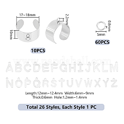 Набор для самостоятельного изготовления кольца-манжеты с подвеской в виде алфавита DIY-UN0005-66