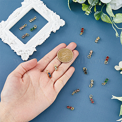 16 шт. 8-цветные латунные подвески с кубическим цирконием&nbsp;KK-DC0003-77