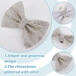 4 шт. 2-цветные съемные пряжки для обуви со стразами в виде банта FIND-GO0002-31