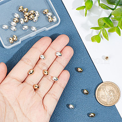 60шт 2 цвета латунные бусины&nbsp;KK-AR0002-82