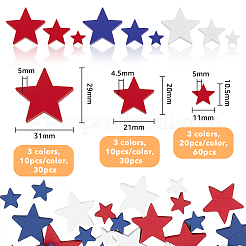 1 пакетик кабошонов из клена на тему Дня независимости WOOD-FH0002-12