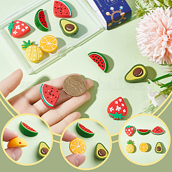 12шт 6 силиконовых бусины с фруктовой тематикой SIL-SC0001-43