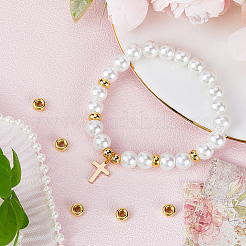 Плоские круглые 925 стерлингового серебра шариков прокладки STER-BBC0005-56C-G