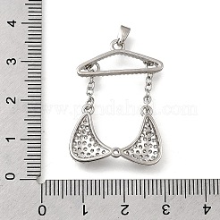 Латунные микро проложить кубического циркония подвески KK-P336-03B-P