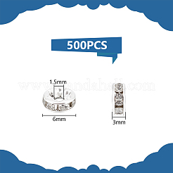 500 шт. железные бусины со стразами RB-UN0001-12