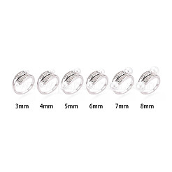 Латунные микрофибровые кубические цирконии чашки колец оправы&nbsp;KK-B166-02P