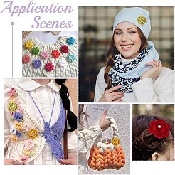 12 шт. 6 цвета ручная работа волокна вязание украшения аксессуары&nbsp;FIND-FG0003-54