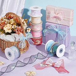 8 рулон 8-цветной радужной переливающейся лазерной полиэстеровой ленты OCOR-PH0004-27