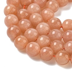 Натуральный Sunstone бисер пряди&nbsp;G-J363-10-8mm