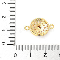 Шармы-соединители из латуни с микропаве из кубического циркония&nbsp;KK-U053-19G