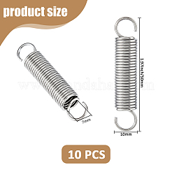 10 шт. крючок пружины натяжения из нержавеющей стали&nbsp;AJEW-FH0006-13A