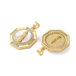 Латунные микро проложить кубического циркония подвески&nbsp;KK-U070-13B-G