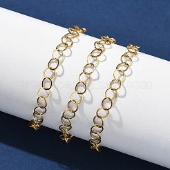 Браслеты из нержавеющей стали 304 Rolo Chains для женщин BJEW-U043-02G