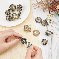 10 шт. 5 стиля тибетский стиль латунная стойка позолоченная клетка подвески KK-SC0004-36