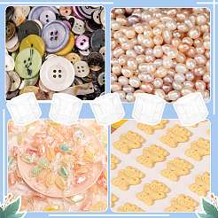 Шестигранные пластиковые ящики для хранения с крышкой CON-WH0084-81