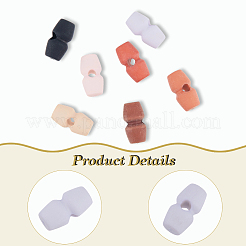 80 шт. двухцветные пластиковые пуговицы с тремя отверстиями DIY-GF0011-44