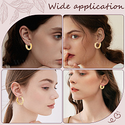 5 пара 5 стильных латунных серег-колец с покрытием для женщин EJEW-BBC0001-97