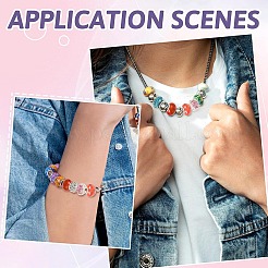 50 шт. европейские бусины из смолы с УФ-покрытием&nbsp;RESI-YW0005-81