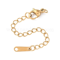 Удлинитель цепочки из нержавеющей стали 304 с подвесками в форме капли.&nbsp;STAS-G383-08G