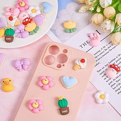 22шт 11 стиля непрозрачные милые кабошоны из смолы JX229A