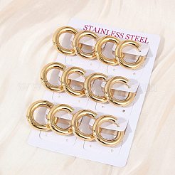 202 серьги-кольца из нержавеющей стали Huggie Hoop&nbsp;EJEW-O087-08B-G