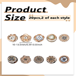 20 шт. 10 стиля пластиковых безопасных брошей&nbsp;JEWB-LP0004-94