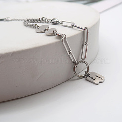 Браслеты-подвески из нержавеющей стали 201 со словами&nbsp;FS-WG4BBAD-01