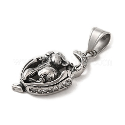 Подвески из нержавеющей стали 316L в тибетском стиле со стразами&nbsp;STAS-D096-01D-AS