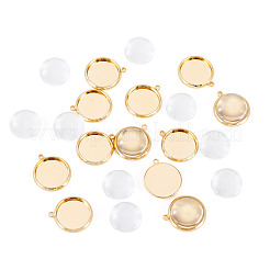 12 шт. латунная подвеска-кабошон&nbsp;KK-TA0003-10C