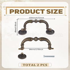 2 шт. тисненые литые скобы для ящиков&nbsp;CABI-LP0001-07