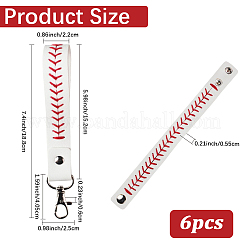 6 шт. подвесные украшения из искусственной кожи&nbsp;HJEW-CL0001-03A