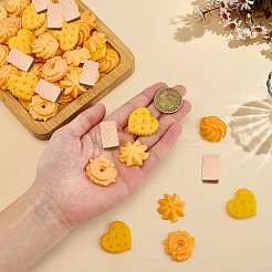 50шт 5 стиля непрозрачные кабошоны из смолы&nbsp;RESI-MA0001-02