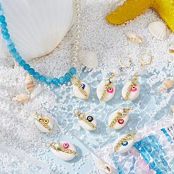 20 шт. подвески из натуральной ракушки каури с медной проволокой FIND-SC0014-75