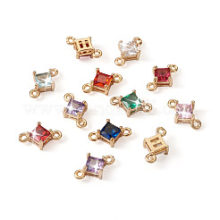 20 шт. 10 стиля подвески-коннекторы из латуни с кубическим цирконием и стеклом&nbsp;KK-CW0001-06