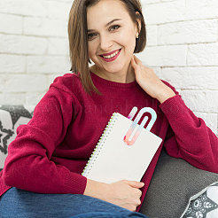 40 шт. прозрачная акриловая скрепка&nbsp;AJEW-GL0003-05