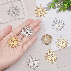 8 шт. подвески из нержавеющей стали 201 двух цветов&nbsp;STAS-DC0006-99