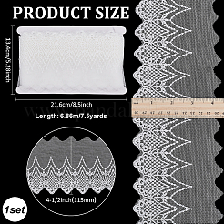 7.5 ярд кружевной отделки из молочного волокна OCOR-FG0002-48
