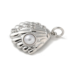 Латунные микропаве прозрачные подвески с фианитом&nbsp;LS-KK-U046-01G