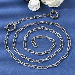 Цепочки-скрепки из нержавеющей стали 201 толщиной 4 мм&nbsp;NJEW-K302-24P