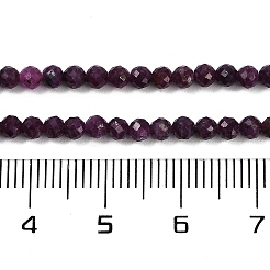 Натуральные рубиновые бисерные пряди G-P553-G01-02