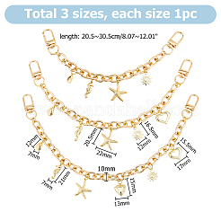 3 шт. алюминиевые цепи для кабеля&nbsp;HJEW-HS00048