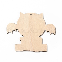 Большие подвески из дерева с односторонним принтом&nbsp;WOOD-I010-10D