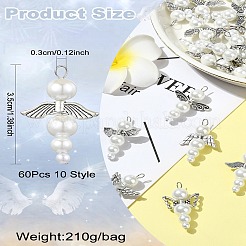 60шт 10 подвески из акрилового сплава PALLOY-CJ00047